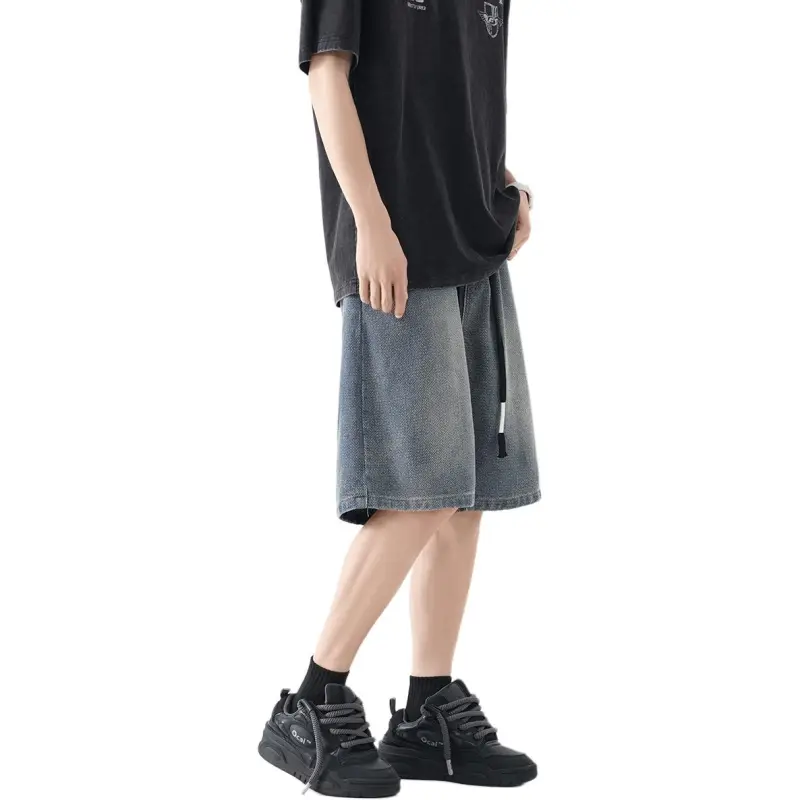 KAIPAINEN Denim Shorts Unisex Vintage Blue-5