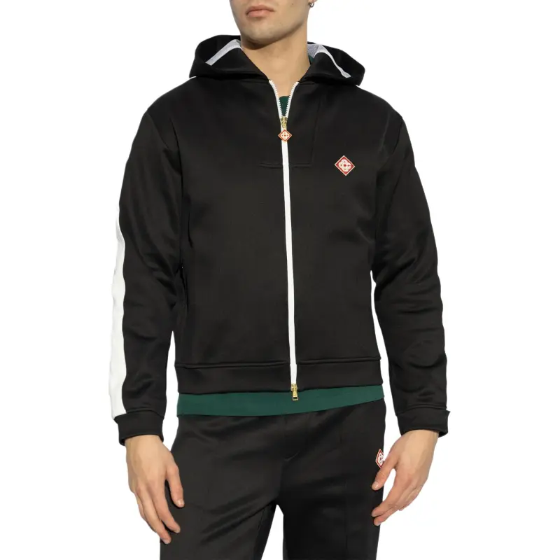 CASABLANCA Logo Patch Zipped Hoodie-1