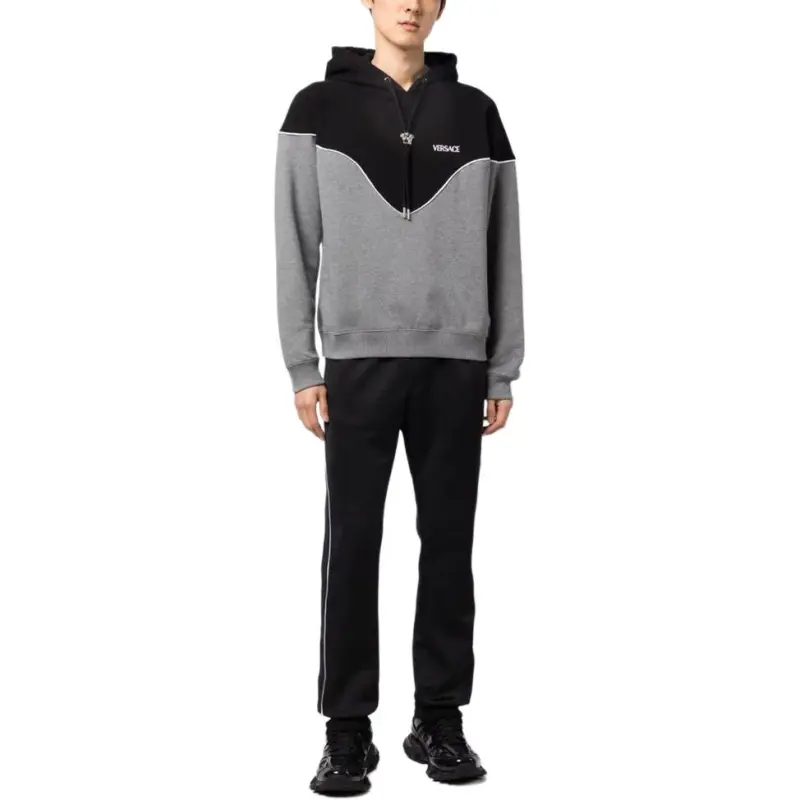 VERSACE Logo Embroidered Medusa Drawstring Hoodie-2