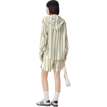 EICHITOO Casual Suit Women's Light Green Stripes 02