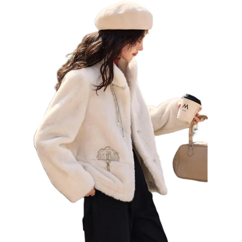 Mo Han Yi Mei Jackets Coats Women's Ecru-2