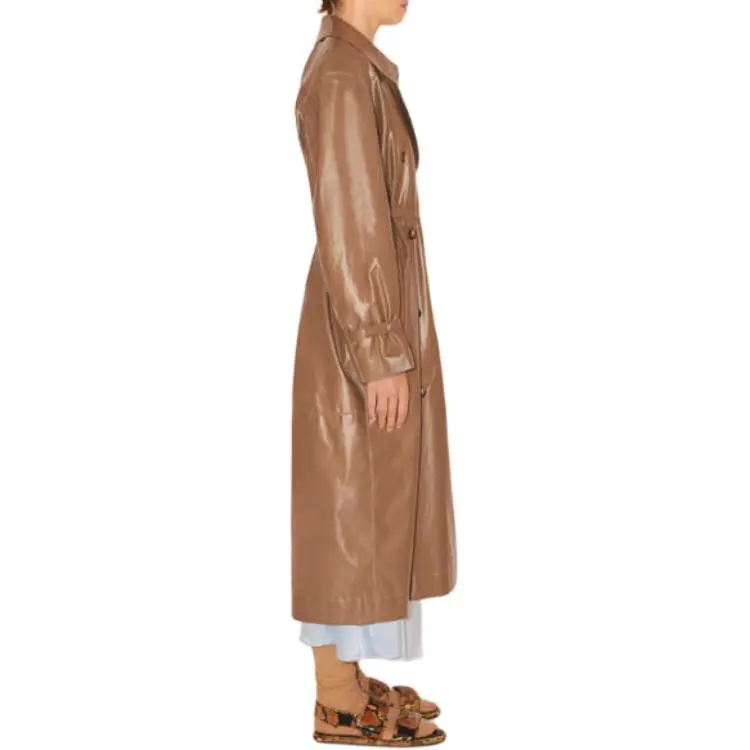 NANUSHKA Trench Coat Women's Brown-1