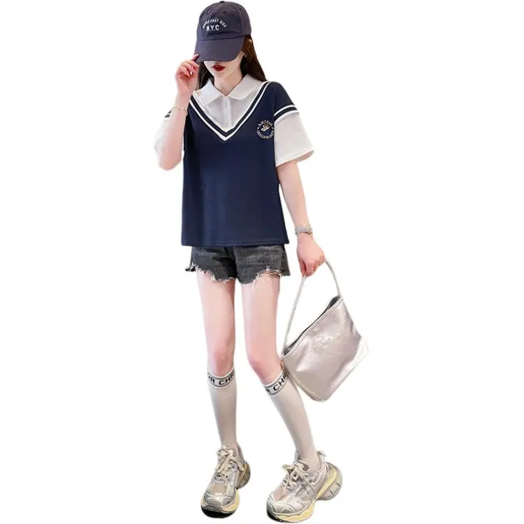 GOSO Drop Shoulder Sleeve T Shirt Women's-8