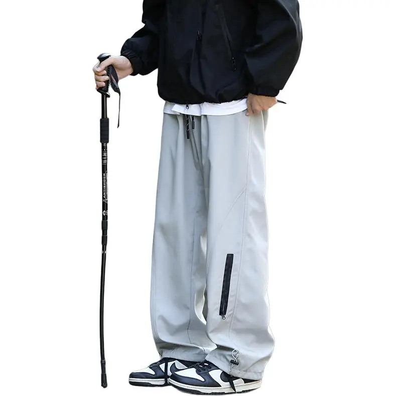 PAINT STAIN Casual Pants Unisex Black-5