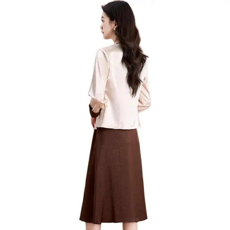 Mylan Spring, Summer, Fall Skirt Set Cinched Waist Women's-1