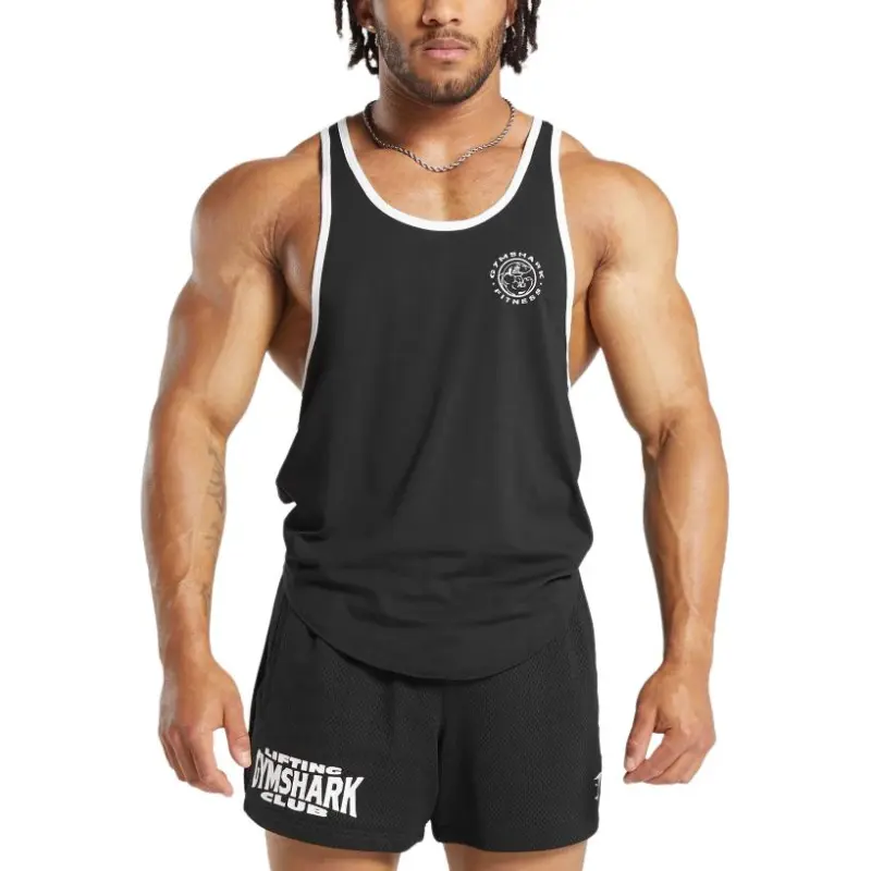 GYMSHARK Tank Tops Unisex Black-1
