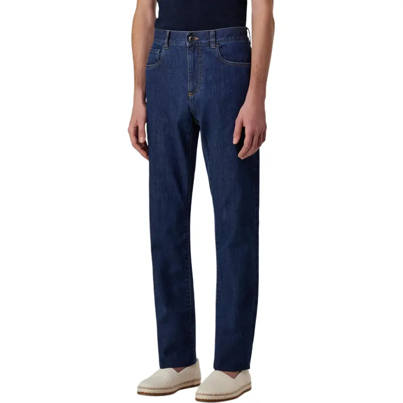 Canali Jeans Men Dark Blue-1