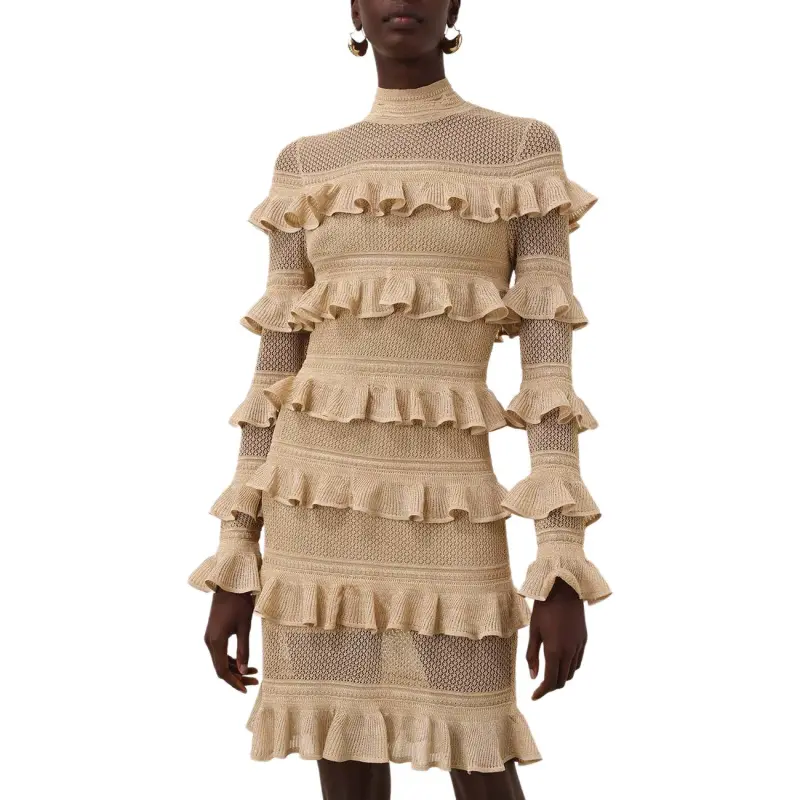 Zimmermann SS25 Long Sleeved Dresses Women's Brown-1