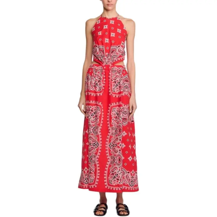 Sandro Ajaccio Midi Dress-1