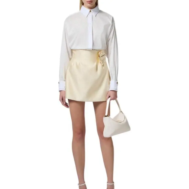 Elisabetta Franchi Embellished Oversized Poplin Shirt-2