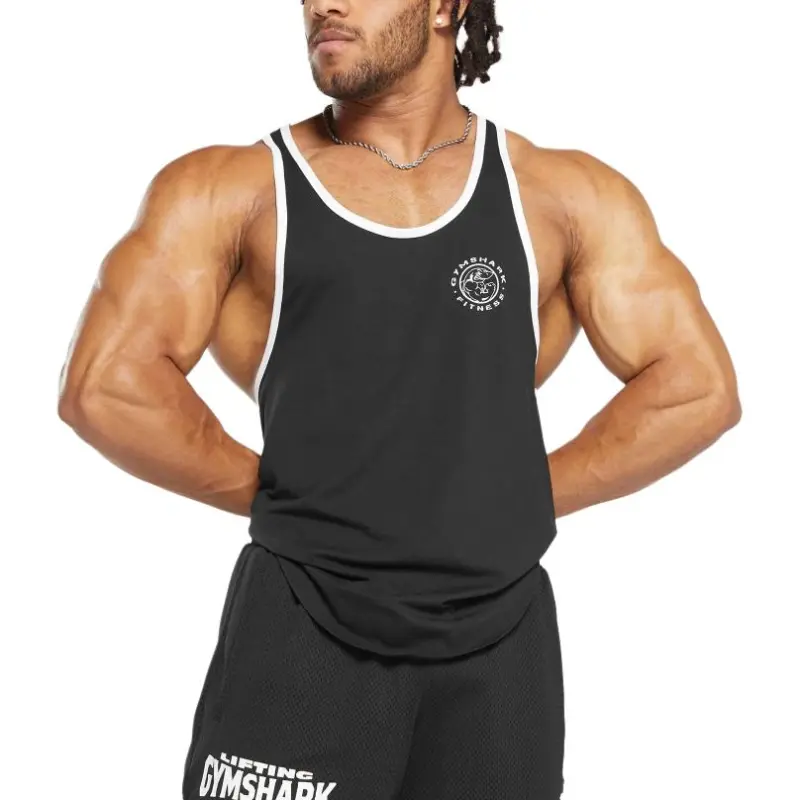 GYMSHARK Tank Tops Unisex Black-2