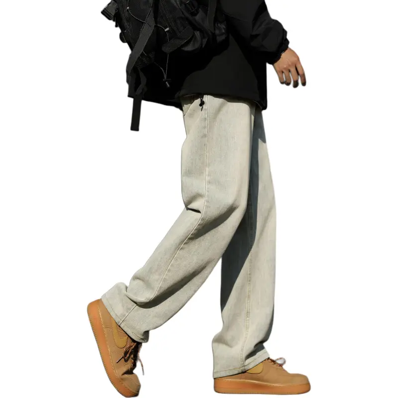 WARNING LIGHT Jeans Unisex Mud-Colored-14