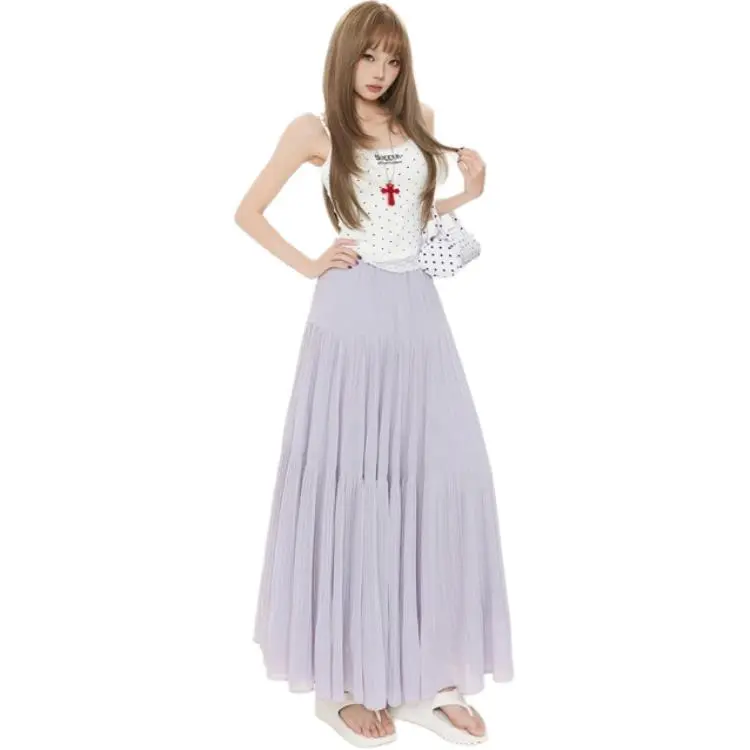 XIANSINIAO Casual Long Skirt Women's-1