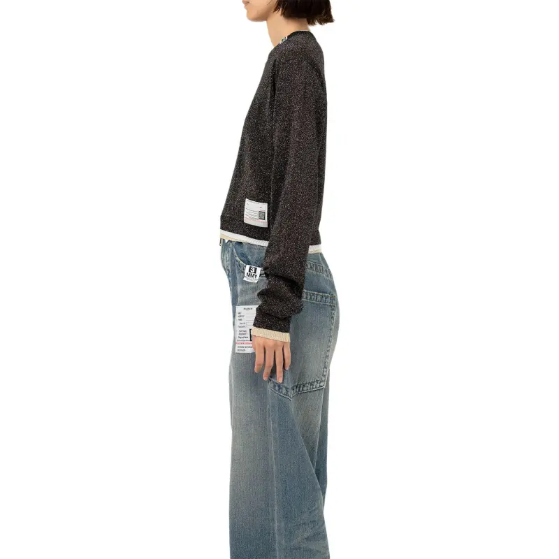 Maison Mihara Yasuhiro Triple layered Glittered Sweater-5