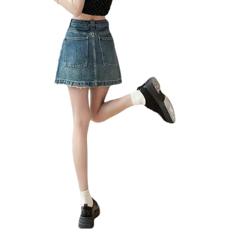 Mu Xiao Xin Denim Short Skirts Women's-2