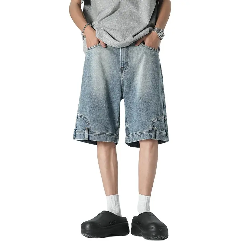 YOFVV Denim Shorts Unisex Blue-3