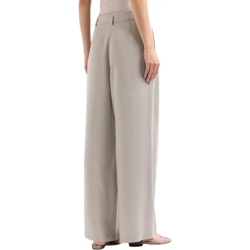 GIORGIO ARMANI Wide leg Viscose And Cupro Trousers-3