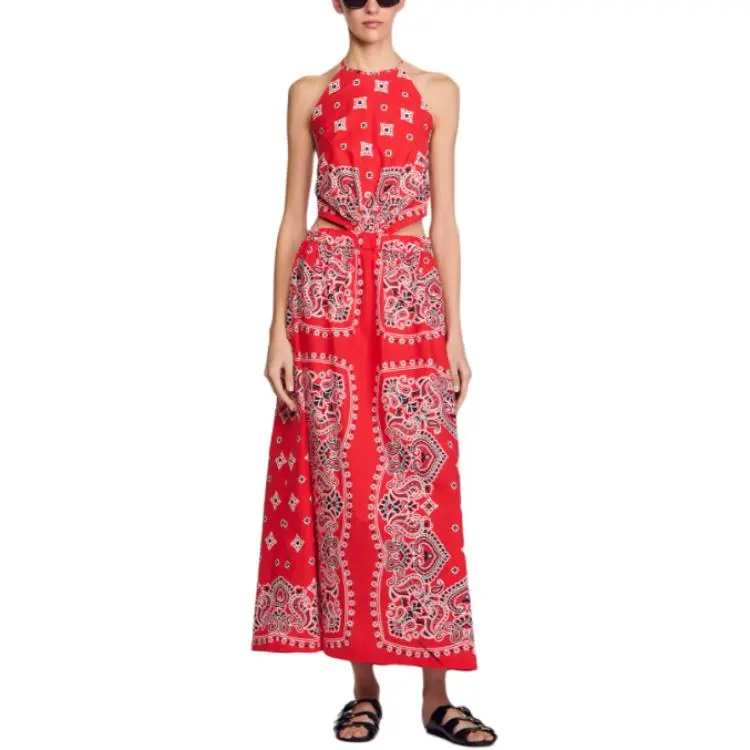 Sandro Ajaccio Midi Dress-2