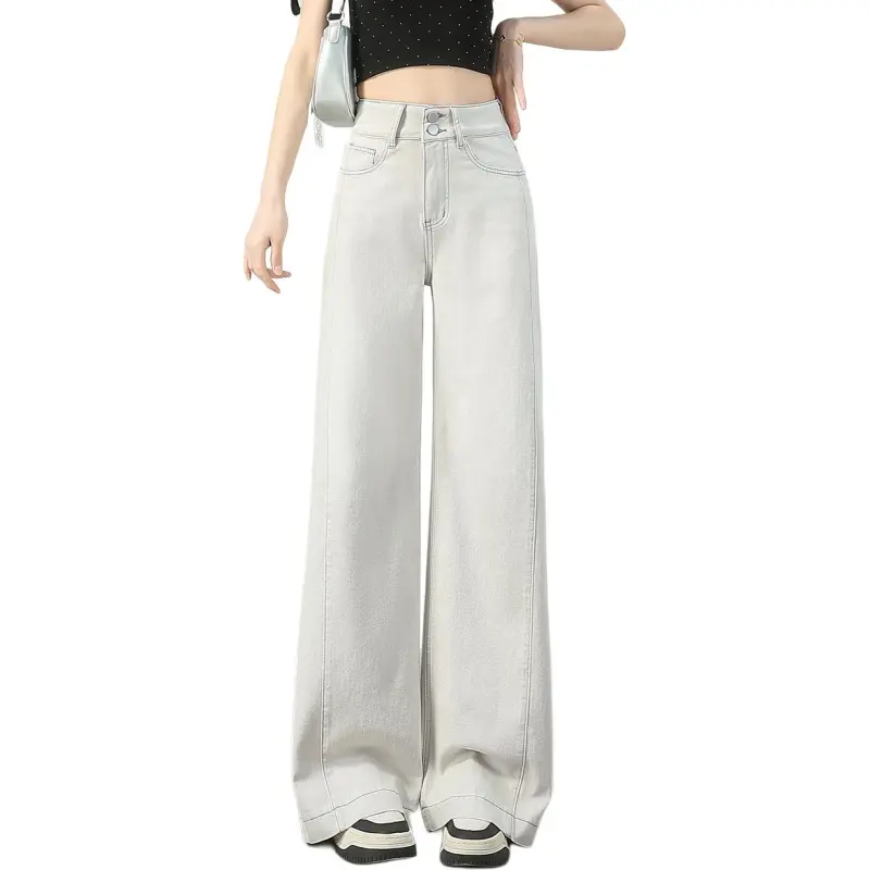 Weixi Jeans Women's Cream Apricot-6