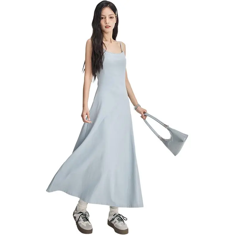 Kazakhstan Slip Dresses Women's Light Blue-3