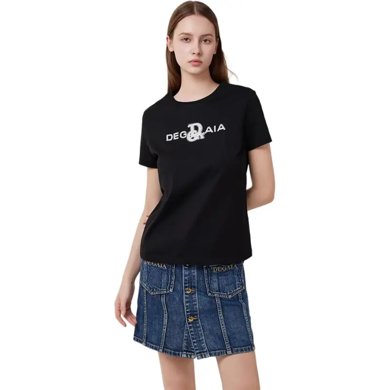 DEGAIA Denim Short Skirts Women's Dark Denim Blue-2
