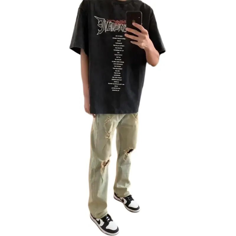 DUATOGE Jeans Men Yellow Mud -4