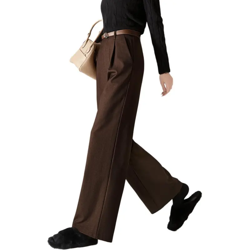 Mo Han Yi Mei Casual Pants Women's Coffee Brown-2