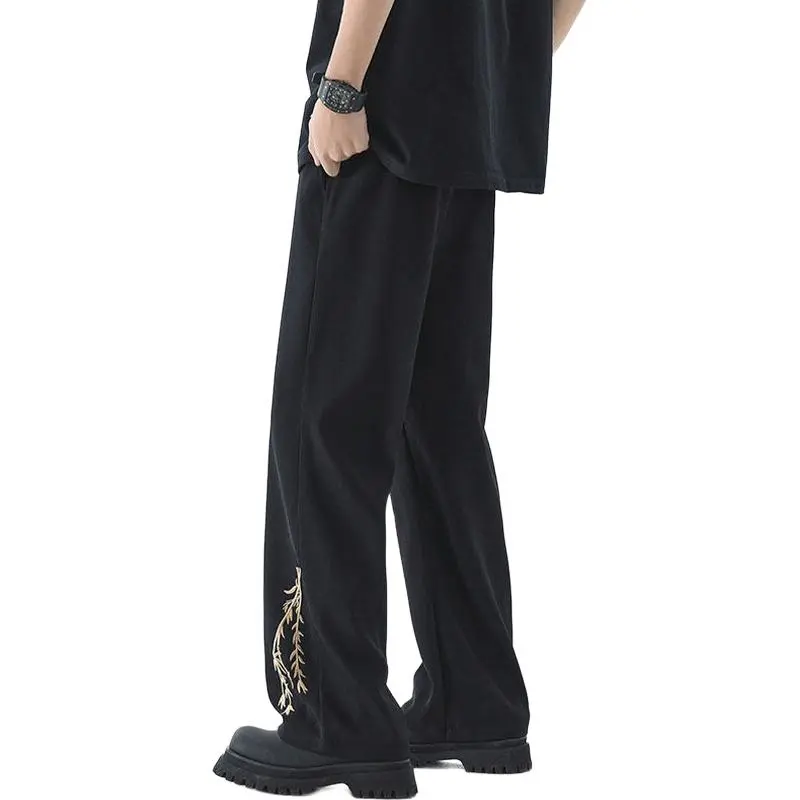 DARK HORSE Casual Pants Unisex Chinese Style Black-1