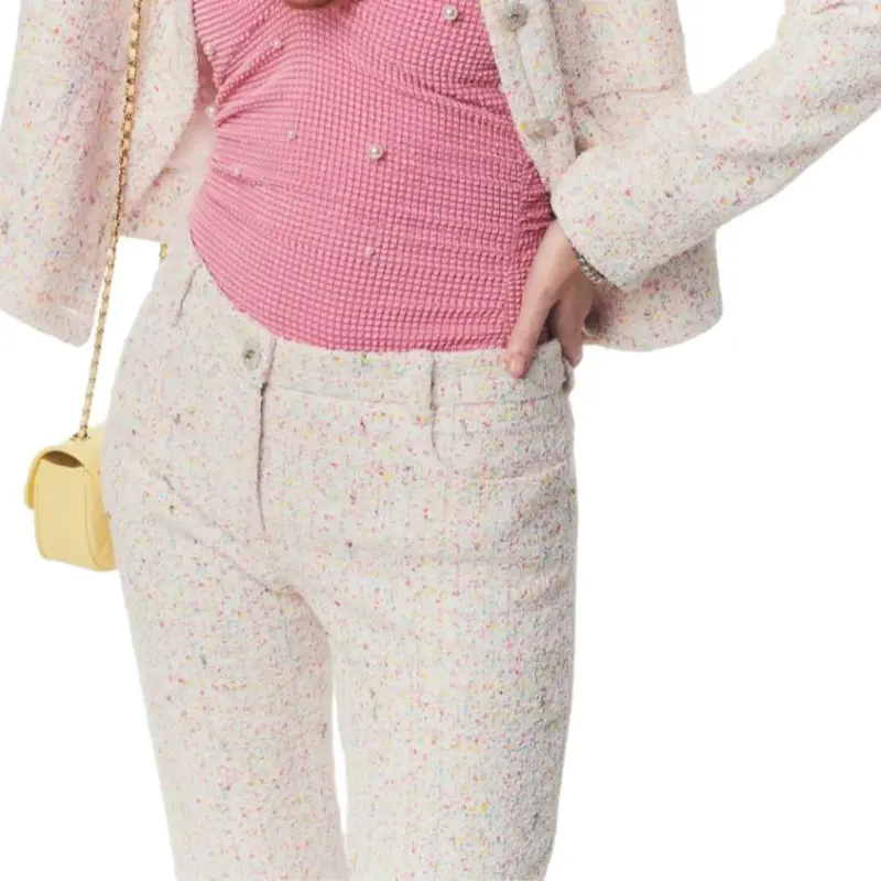 CHANEL 25P Spring Summer Preview Collection Casual Pants Women's Pink-1