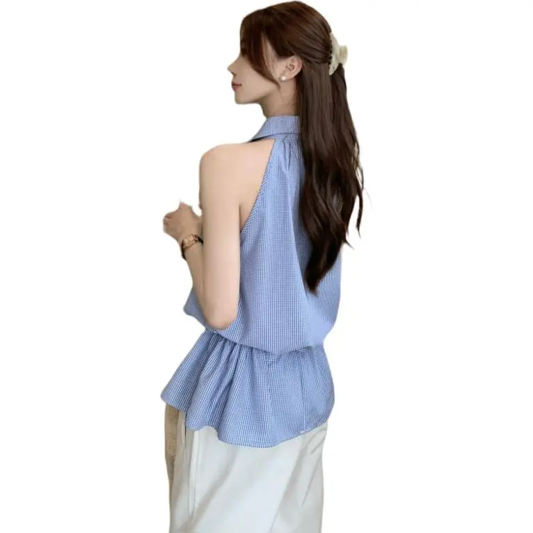 Flowers in water Shirts Women's Blue-1