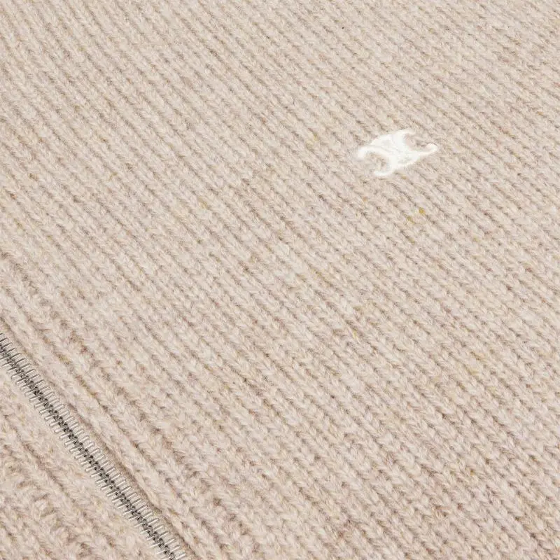CELINE Triomphe Hooded Sweater In Seamless Cashmere-3