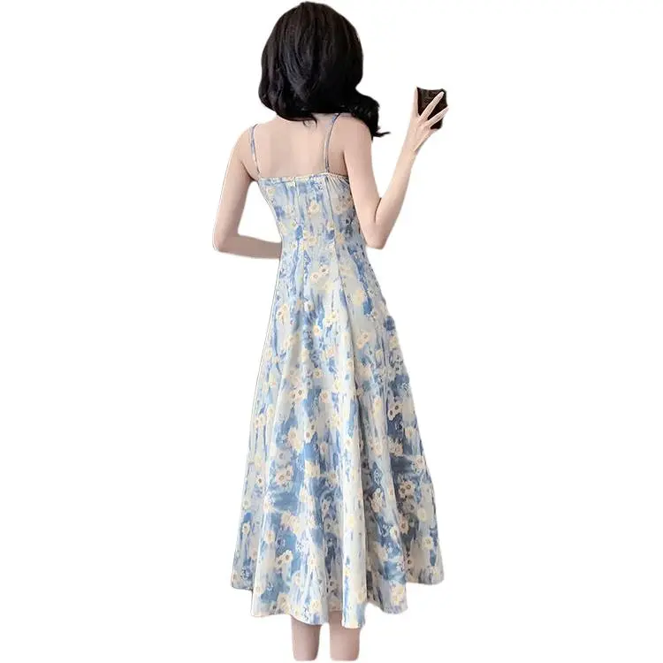 Mu Xiao Xin Slip Dresses Women's Light Blue-1