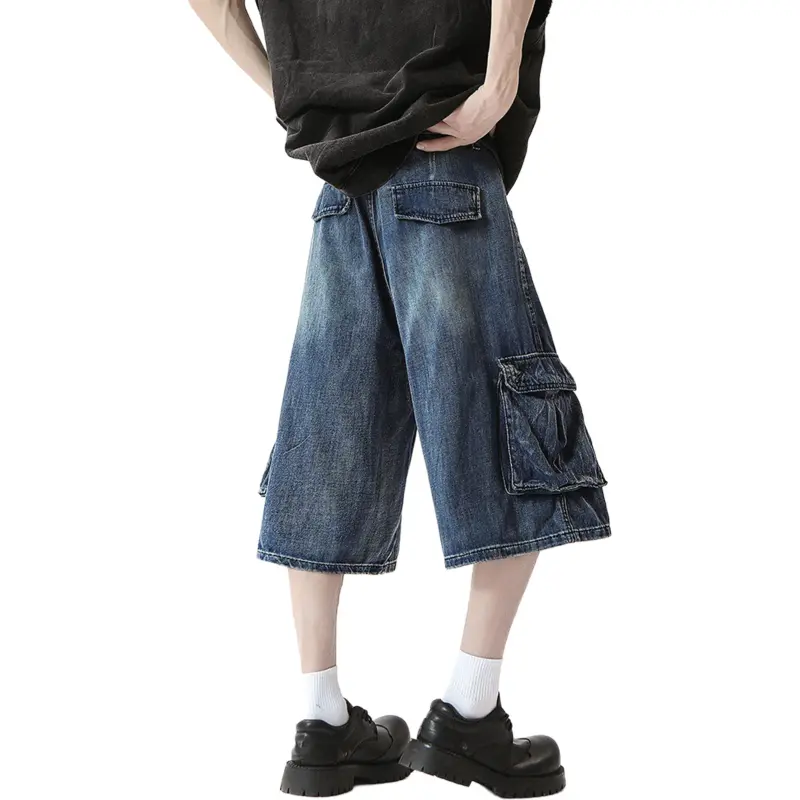 TELENT Denim Shorts Unisex Blue-1