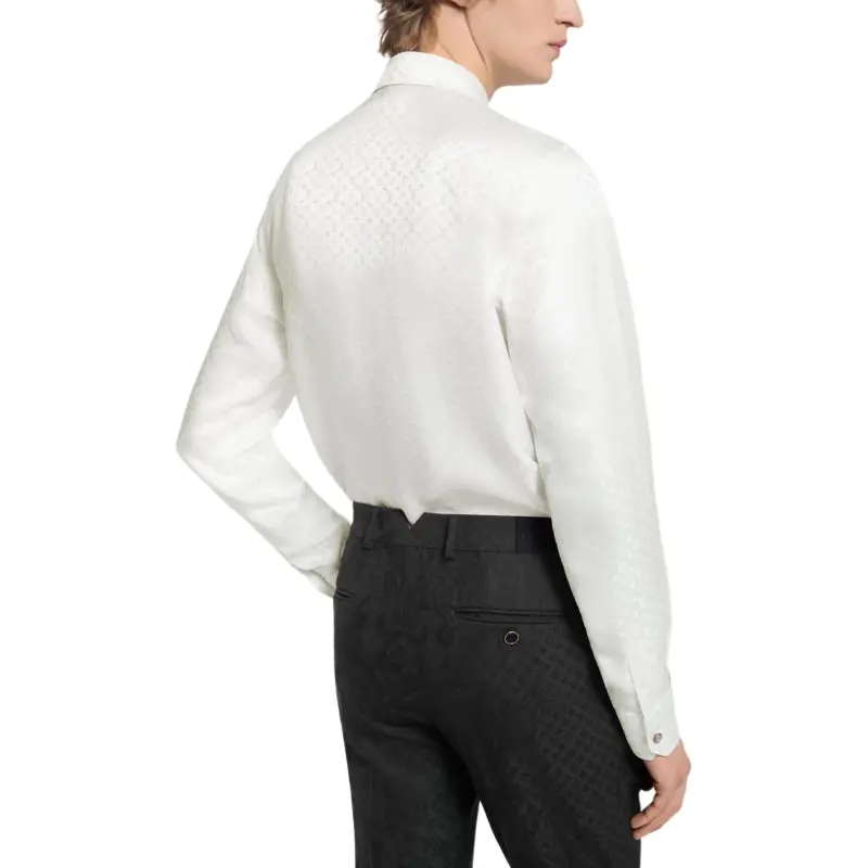 LOUIS VUITTON MINI MONOGRAM SS25 Shirt Men's White-3