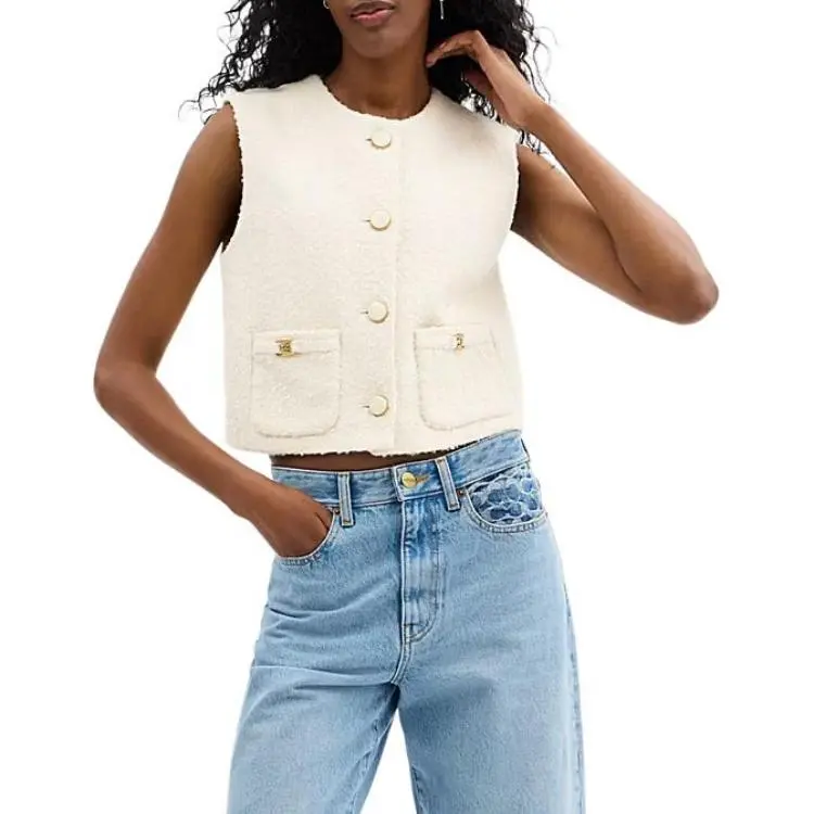 COACH SS25 Tank Top Women's Cream White-1
