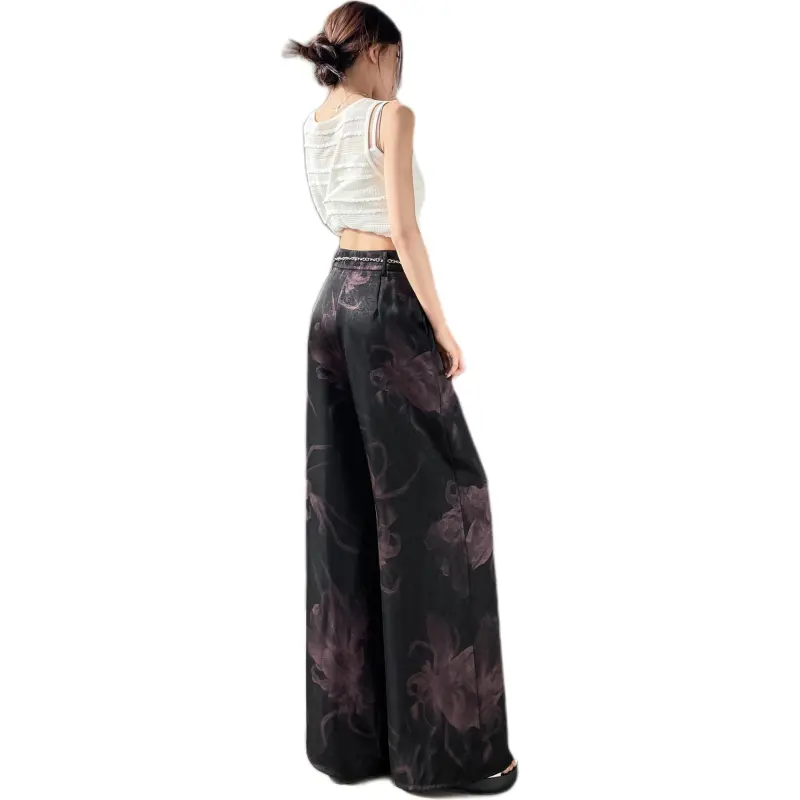 Flowers In Water Casual Pants Women's-8