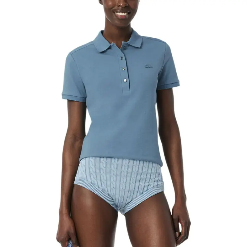 LACOSTE L.12.d Polo Shirt Women's Blue-2