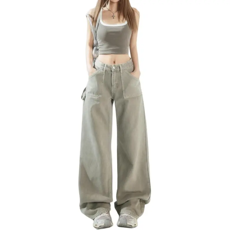 ZAVK Jeans Women's Kelp Green Pants-2