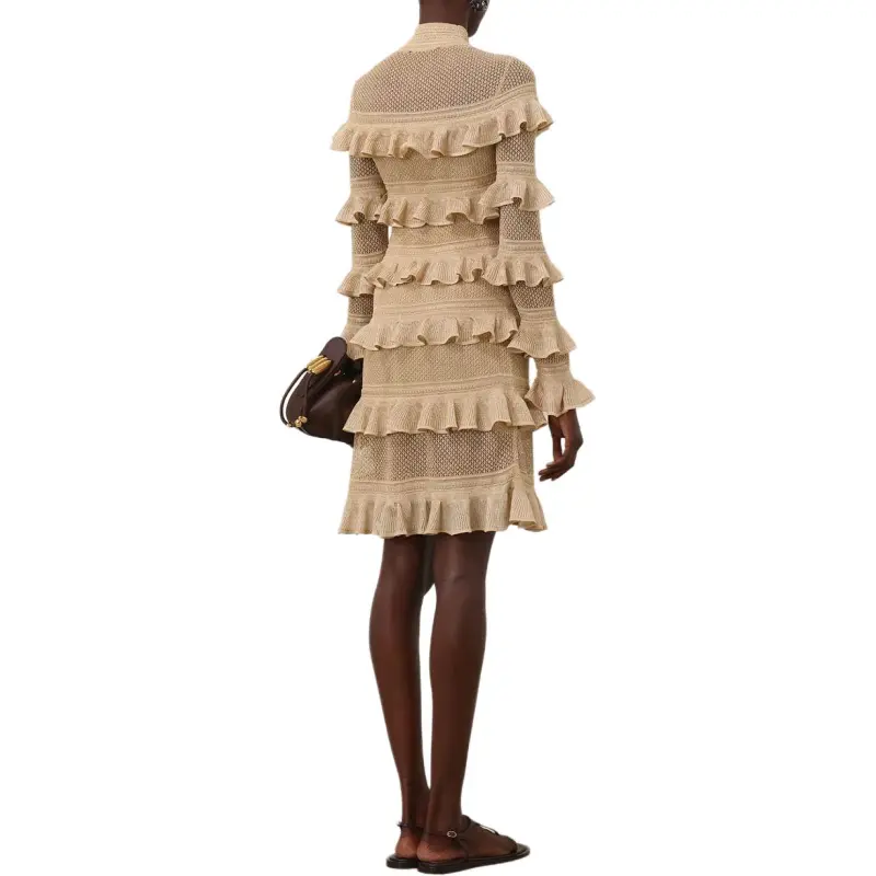 Zimmermann SS25 Long Sleeved Dresses Women's Brown-3