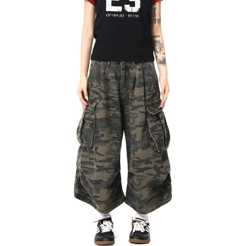 KVIV Denim Shorts Men's Camouflage -1