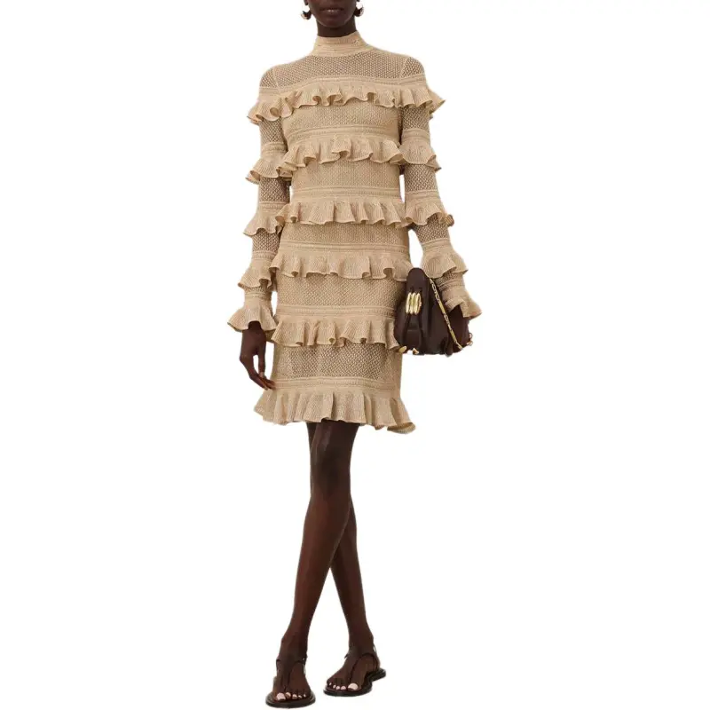 Zimmermann SS25 Long Sleeved Dresses Women's Brown-2