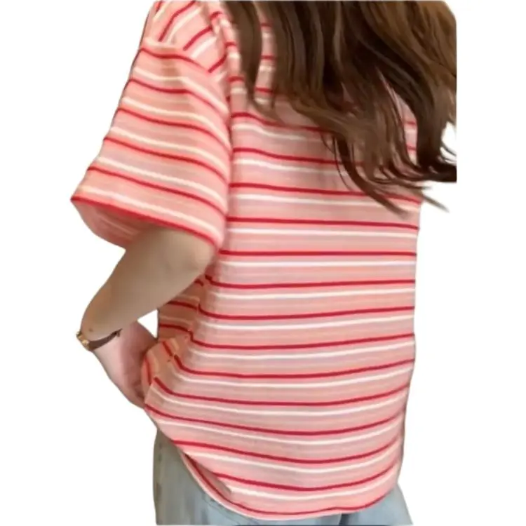 GOSO T Shirt Women's Red Stripes-1
