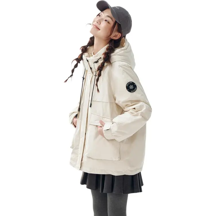 ZIHAN Down Jacket Women's Beige Gold-2