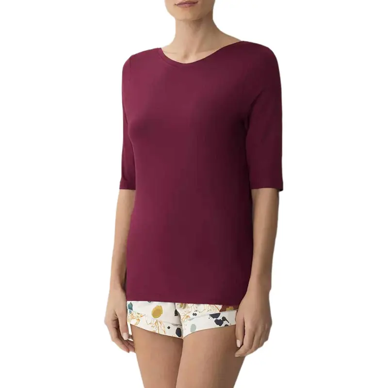 ZIMMERLI Undershirt Women's Dark Red Pattern-2