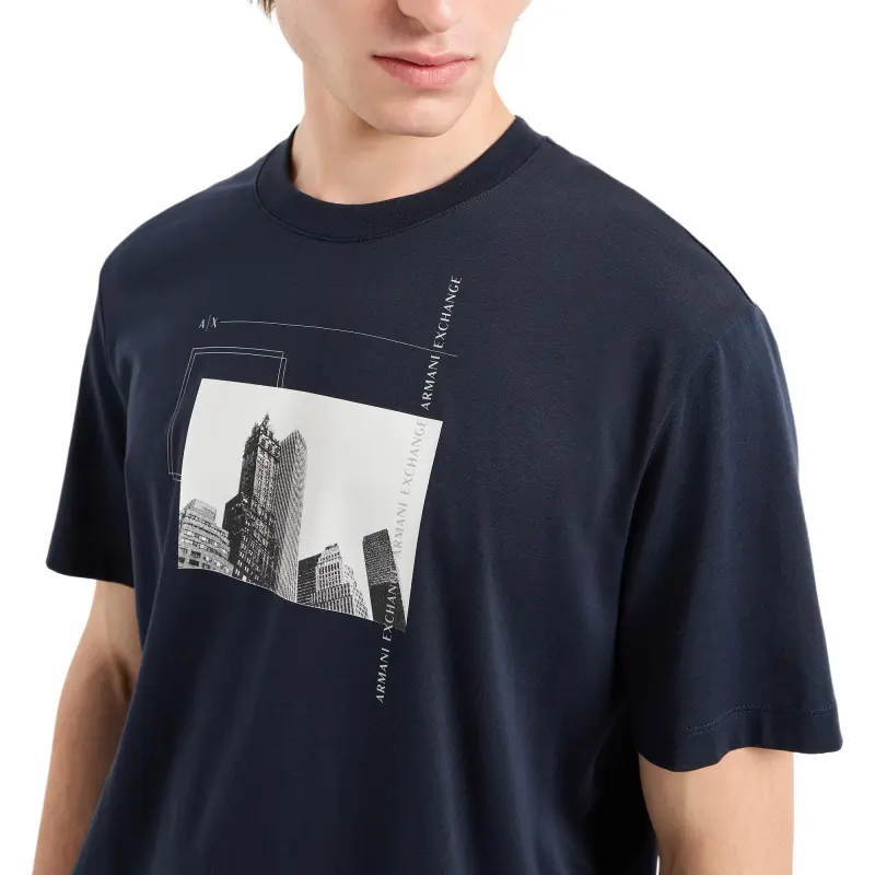 ARMANI EXCHANGE Graphic print Cotton T shirt-4