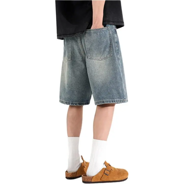 GOODHENLCE Denim Shorts Unisex Blue-2