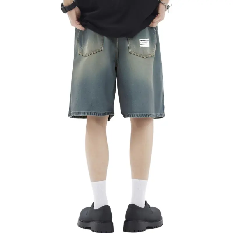 Fingercroxx Denim Shorts Unisex Blue-2
