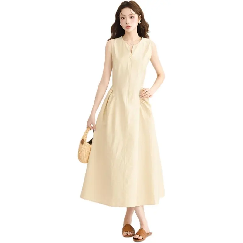 MADALLO Sleeveless Dress Women's Yellow-2