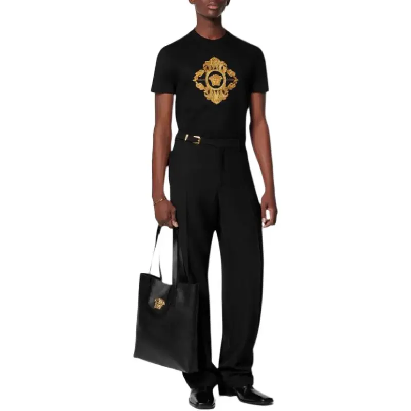 VERSACE BAROQUE T Shirt Men's Black-1