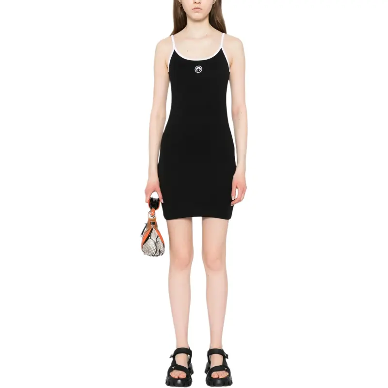 Marine Serre Moon logo Jersey Dress-1